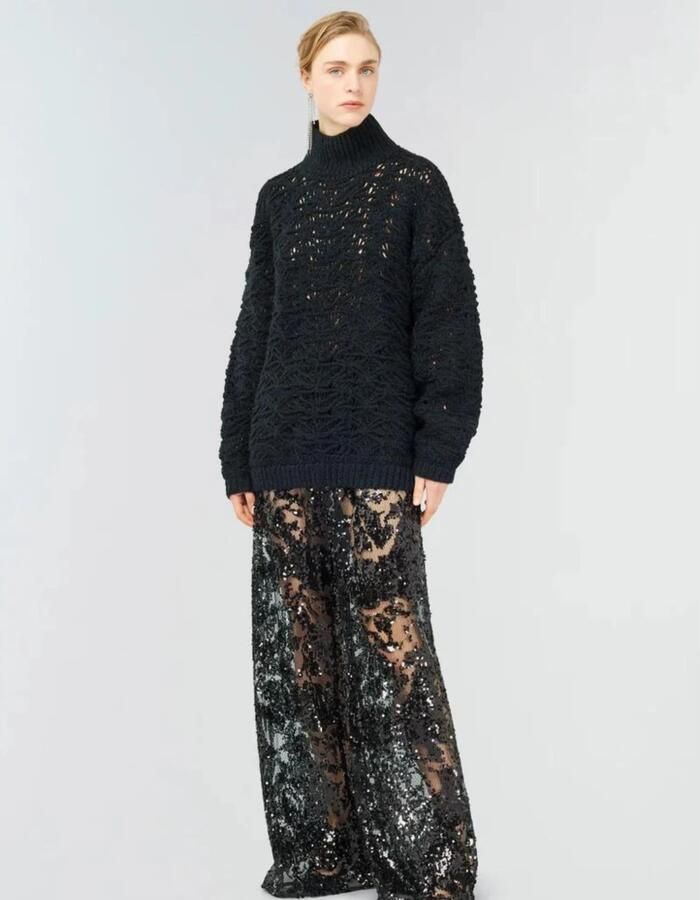 Semicouture Zwarte Trui Stijlvol Model Black Dames - Foto 2