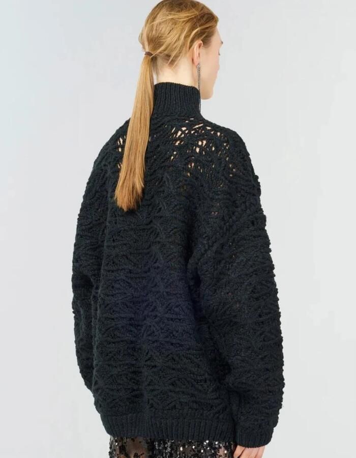 Semicouture Zwarte Trui Stijlvol Model Black Dames - Foto 3