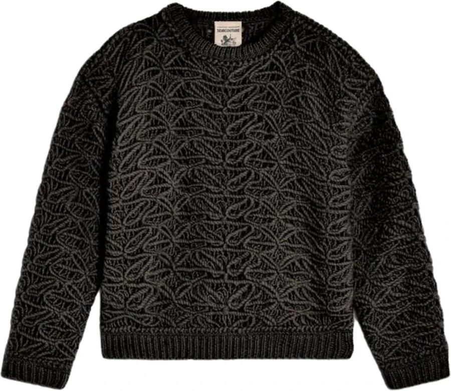 Semicouture Zwarte Trui Stijlvol Model Black Dames