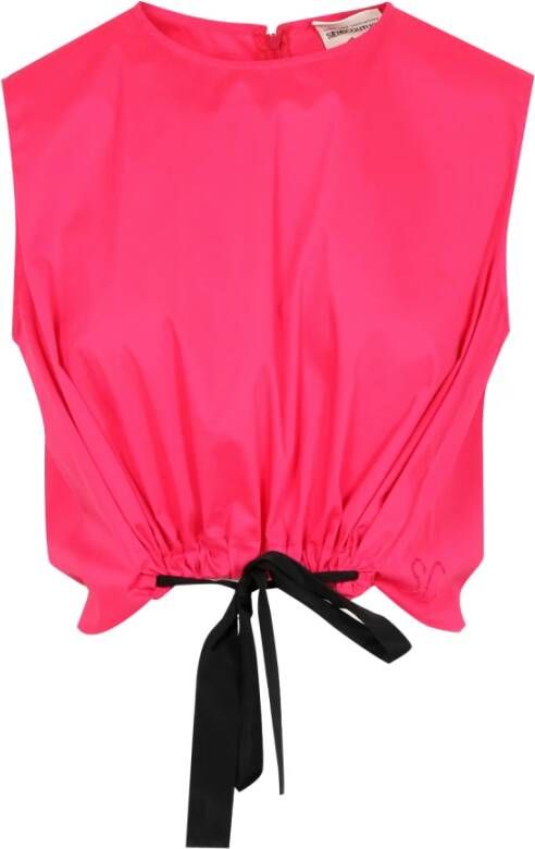 Semicouture Sleeveless Tops Roze Dames