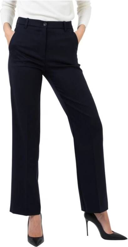 Semicouture Straight Trousers Blauw Dames