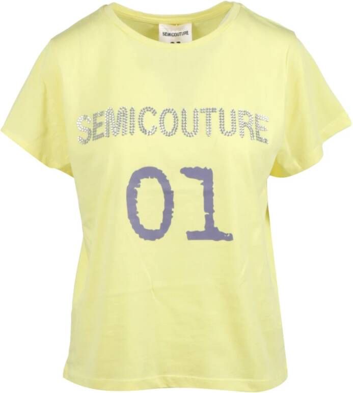 Semicouture t-shirt Yellow Dames