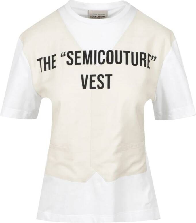 Semicouture t-shirt White Dames