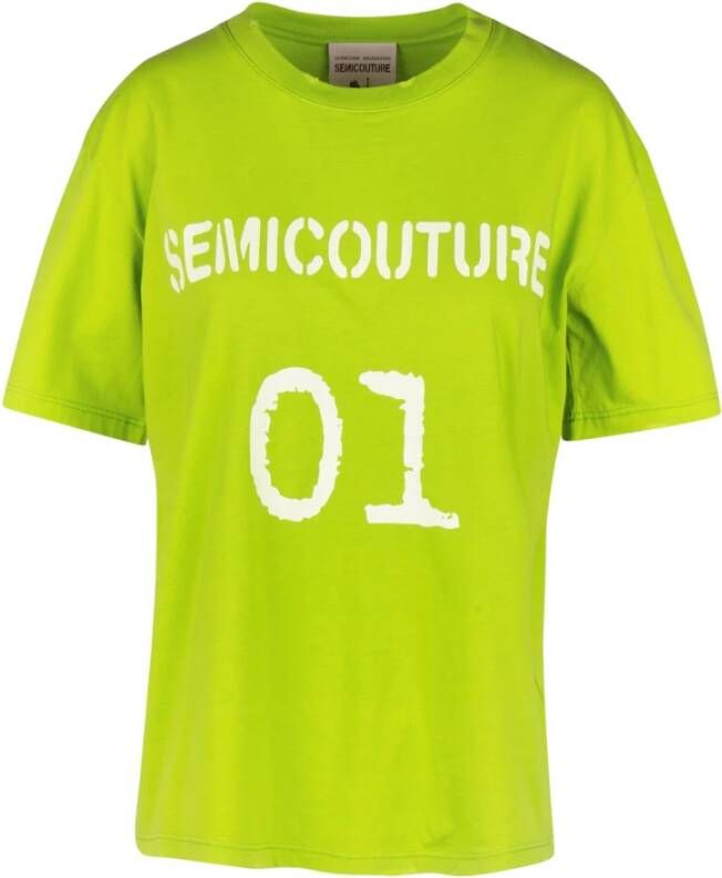 Semicouture T-shirts Groen Dames