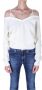 Semicouture V-neck Knitwear White Dames - Thumbnail 1