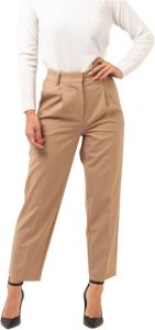 Semicouture Velma stained pants Beige Dames