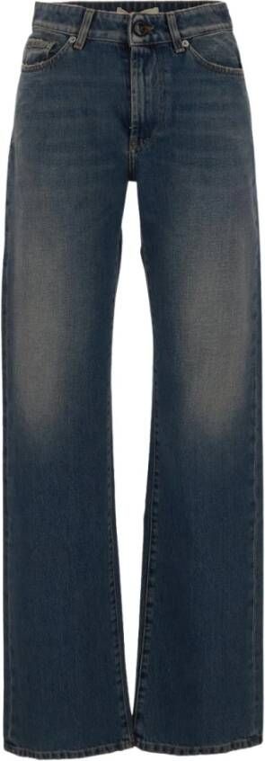 Semicouture Wide Jeans Blauw Dames