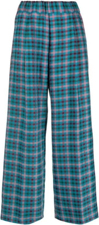 Semicouture Wide Trousers Blauw Dames