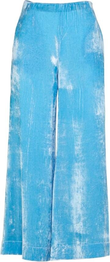 Semicouture Wide Trousers Blauw Dames