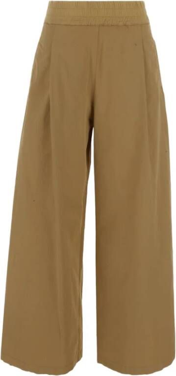 Semicouture Wide Trousers Bruin Dames