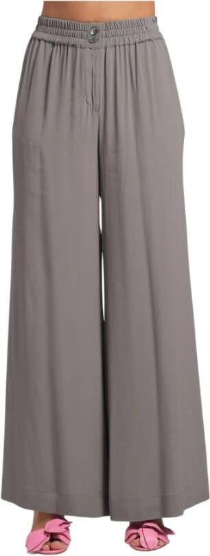 Semicouture Wide Trousers Grijs Dames