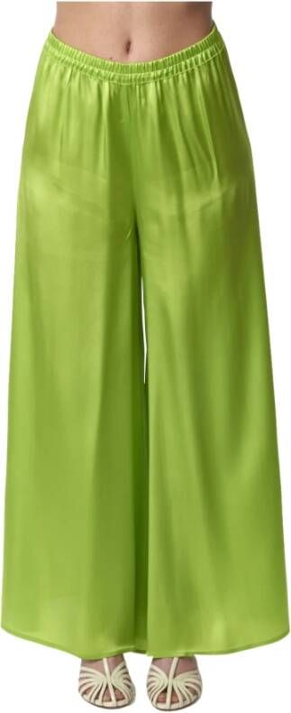 Semicouture Wide Trousers Groen Dames