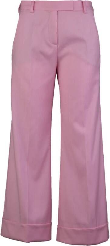 Semicouture Wide Trousers Pink Dames