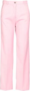 Semicouture Wide Trousers Roze Dames