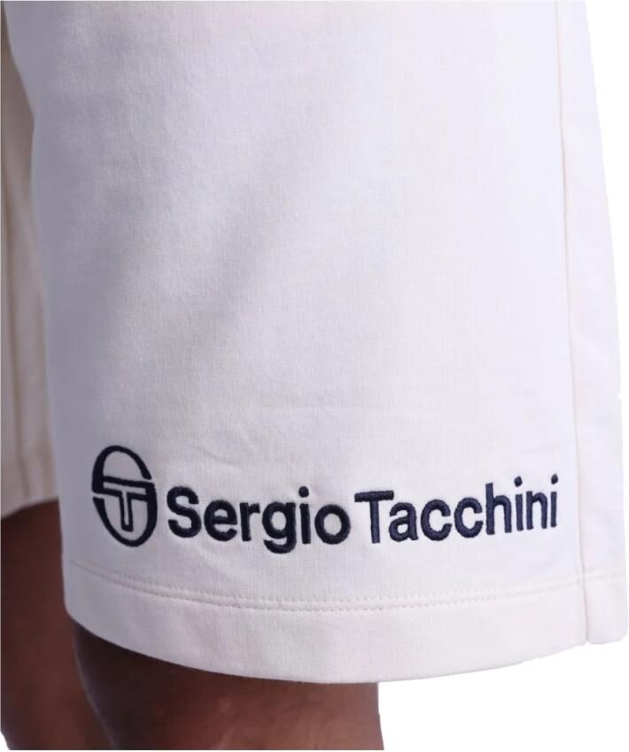 Sergio Tacchini 100% Katoenen Shorts Beige Straight Fit Beige Heren