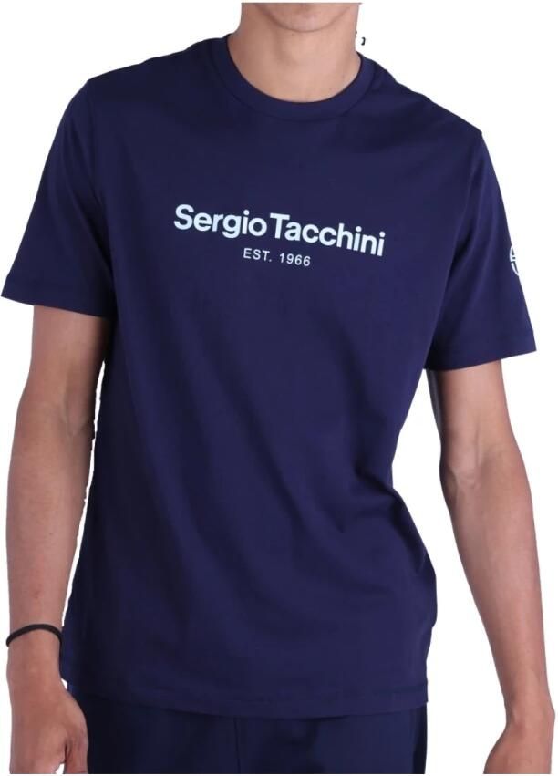 Sergio Tacchini Goblin T-shirt 100% Katoen Blue Heren - Foto 3