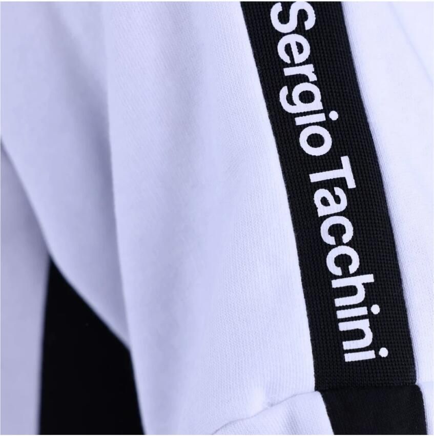 Sergio Tacchini Logo Band Hoodie Wit White Heren