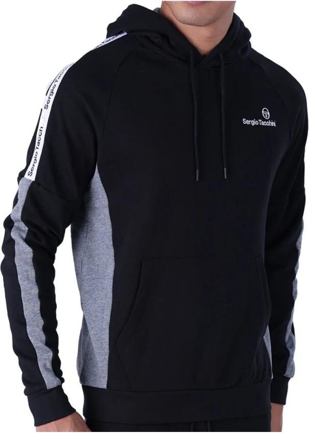 Sergio Tacchini Logo Band Hoodie Zwart Black Heren