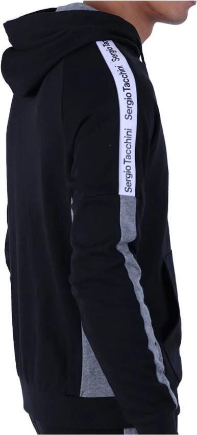 Sergio Tacchini Logo Band Hoodie Zwart Black Heren - Foto 2