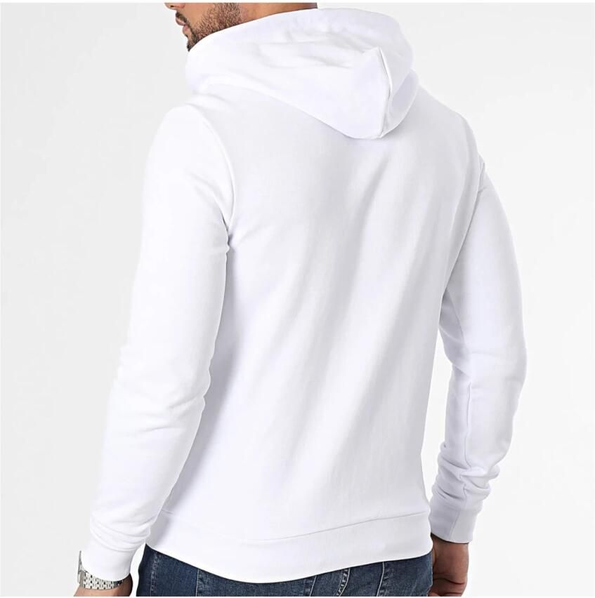 Sergio Tacchini Stoere Hoodie met Rits Wit White Heren