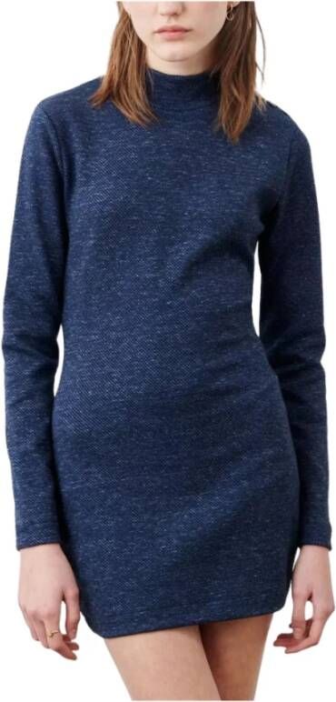 Sessun Augusta Korte Jurk met Lange Mouwen Blauw Dames