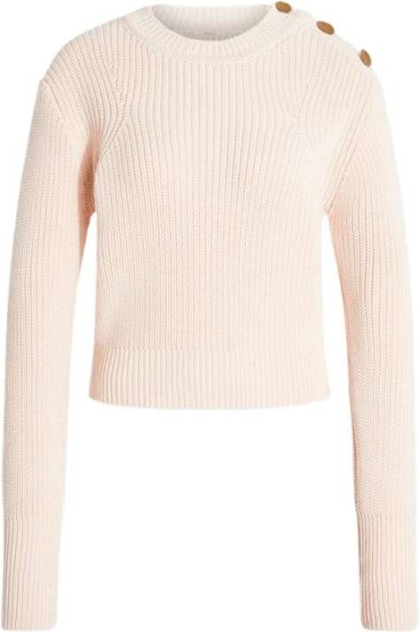 Sessun Crèmekleurige zeemansweater met contrasterende knopen Beige Dames