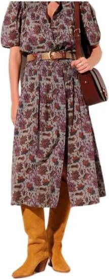 Sessun Floral print midi skirt Tassili Sun Meerkleurig Dames