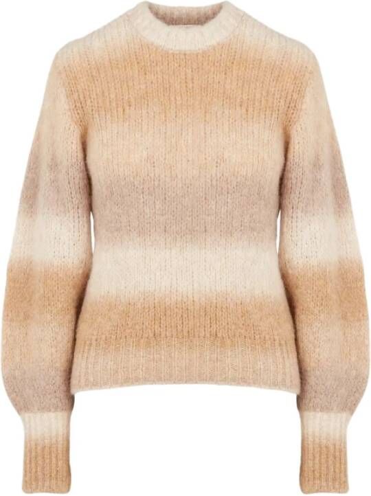 Sessun Gebreide kleding Gradient Wollen Trui Beige Dames