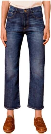 Sessun Marino Straight Leg High Waist Jeans Blauw Dames