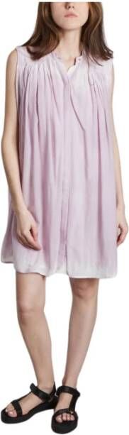 Sessun Mauve V-Hals Midi Jurk Roze Dames