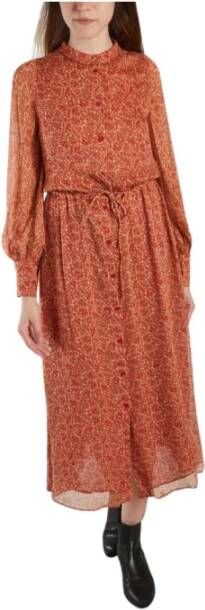 Sessun Paisley Bloemen Maxi Jurk Roze Dames