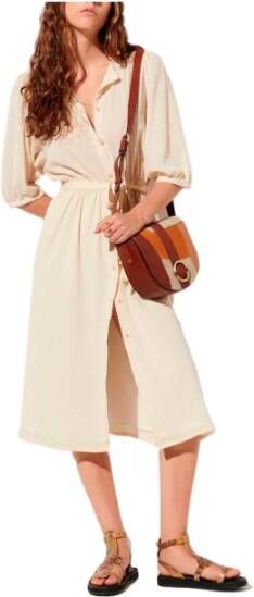 Sessun Priska midi dress Wit Dames