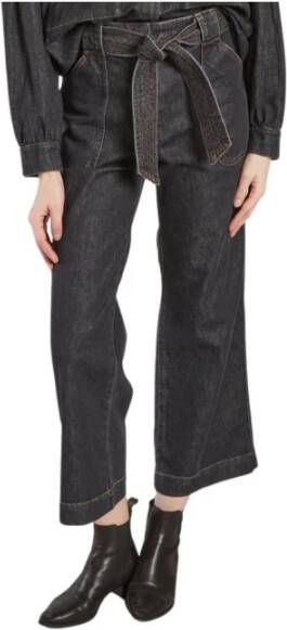 Sessun Retro Flared High-Waisted Jeans Zwart Dames