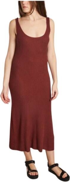 Sessun Rosalba Maxi Jurk Bruin Dames
