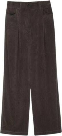 Sessun Wijde Corduroy Broek Bruin Dames