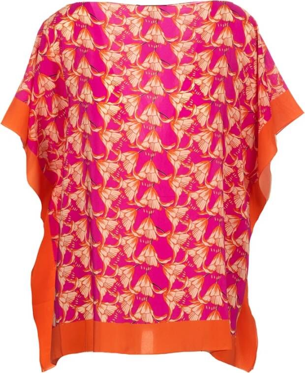 Seventy Stijlvolle Poncho voor Vrouwen Pink Dames
