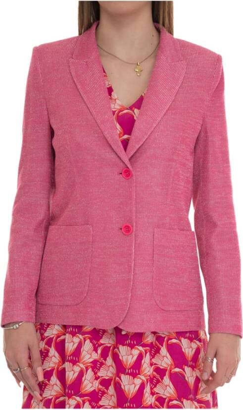Seventy Jacket with 2 buttons Roze Dames