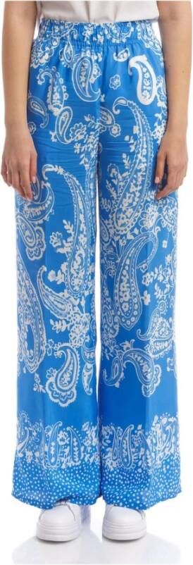 Seventy Leather Trousers Blauw Dames