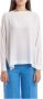Seventy Effen kleur elastische taille broek White Dames - Thumbnail 5