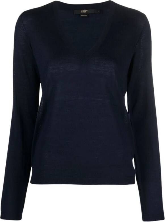 Seventy Round-neck Knitwear Blauw Dames
