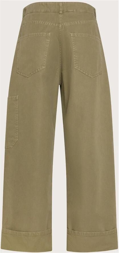Seventy Enkellange broek met omgeslagen zoom voor eigentijdse vrouwen Green Dames - Foto 3