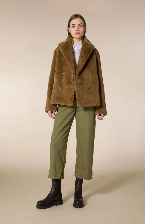 Seventy Enkellange broek met omgeslagen zoom voor eigentijdse vrouwen Green Dames - Foto 2