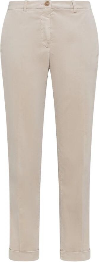 Seventy Velvet Chino Broek voor Moderne Vrouwen Beige Dames