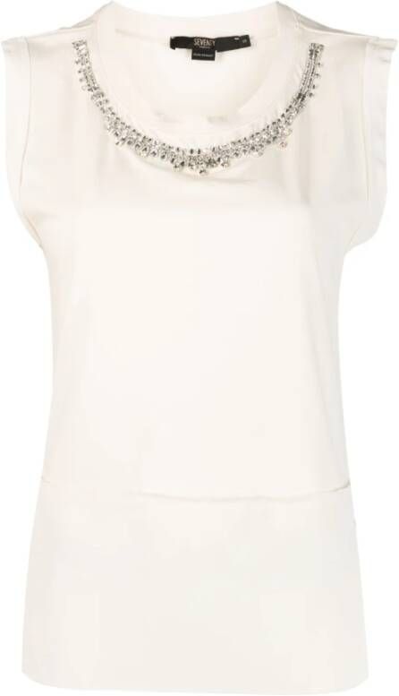 Seventy Sleeveless Tops Beige Dames