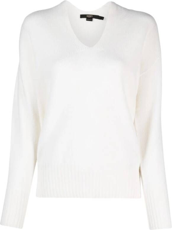 Seventy V-neck Knitwear Beige Dames