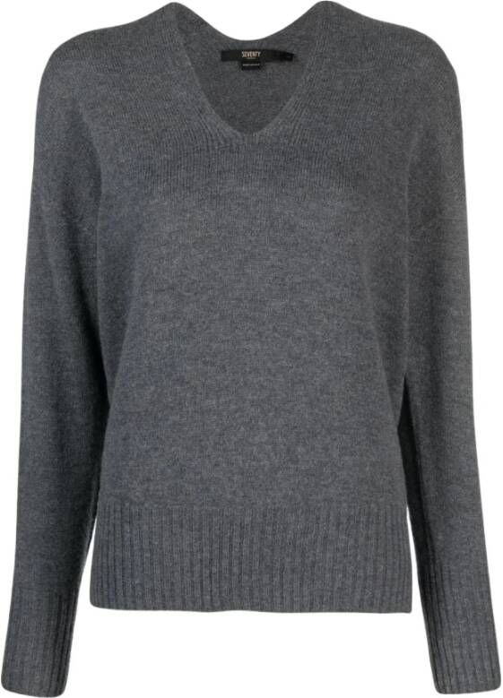 Seventy V-neck Knitwear Grijs Dames