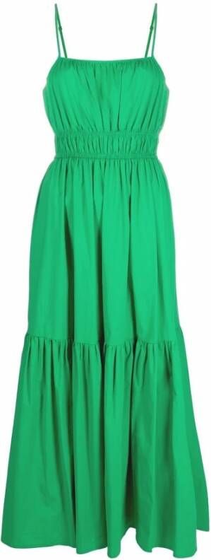 Seventy Venezia lange jurk met gespreide lagen Groen Dames