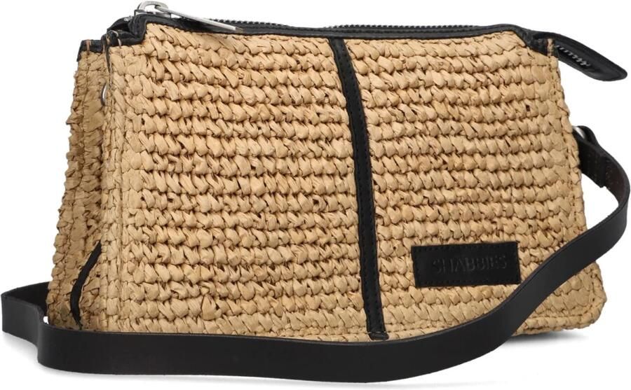 Shabbies Gevlochten Leren Schoudertas Noka Beige Dames