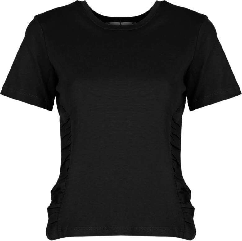 Silvian Heach Aansluitend T-Shirt met Ronde Hals Zwart Dames