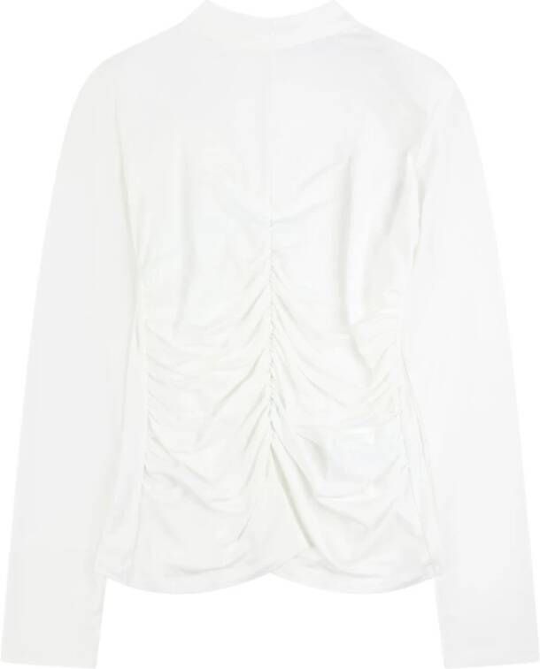 Silvian Heach Basic T-Shirt met Lange Mouwen Wit Dames